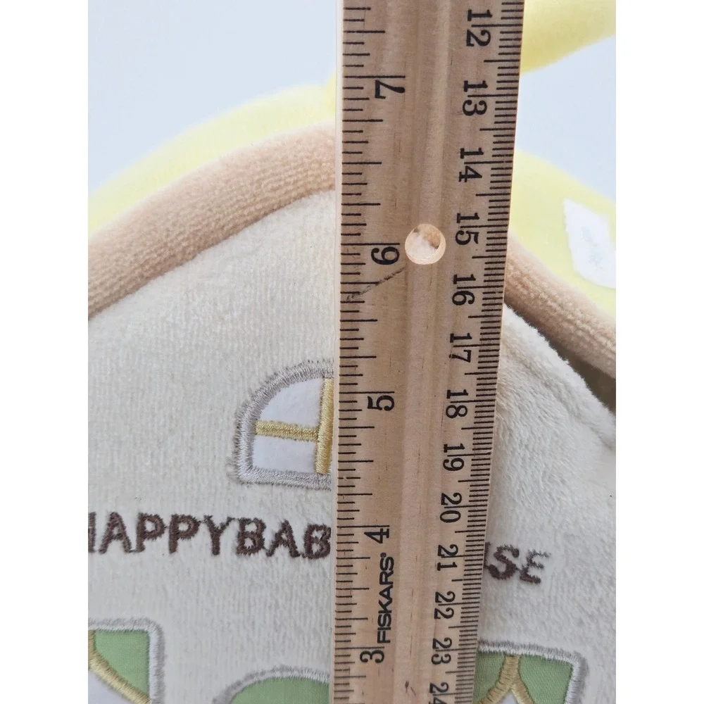 iPlay iLearn Happy Baby House Plush Toy Set with 4 Animal Rattles Yellow Cream